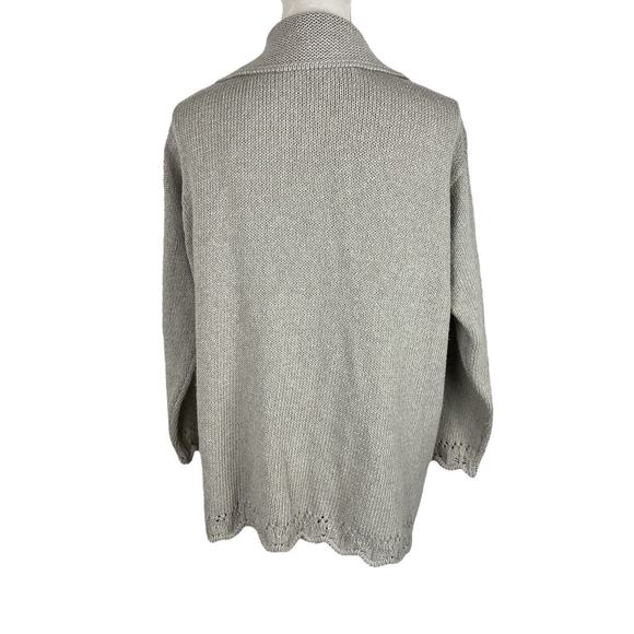 Vintage Ireland Made Aran Crafts Open Sweater Cardigan Beige Size XS - Picture 4 of 8